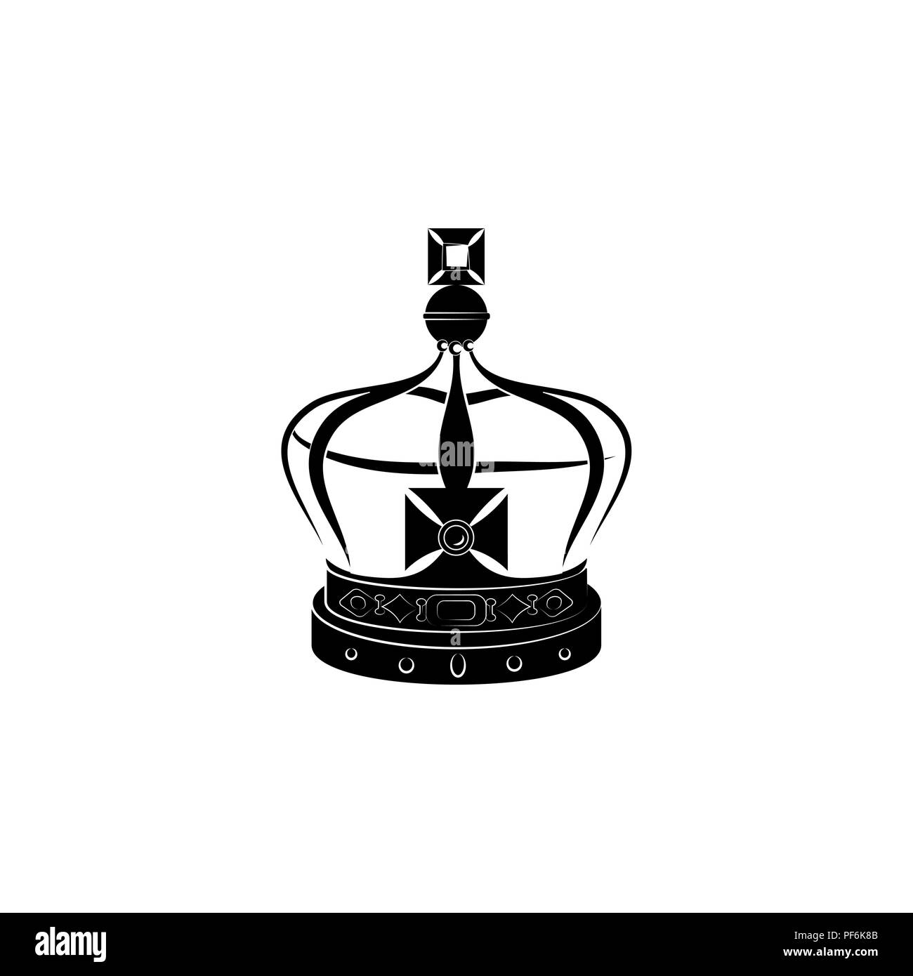 Corona del monarca Inglese. La corona inglese Illustrazione Vettoriale