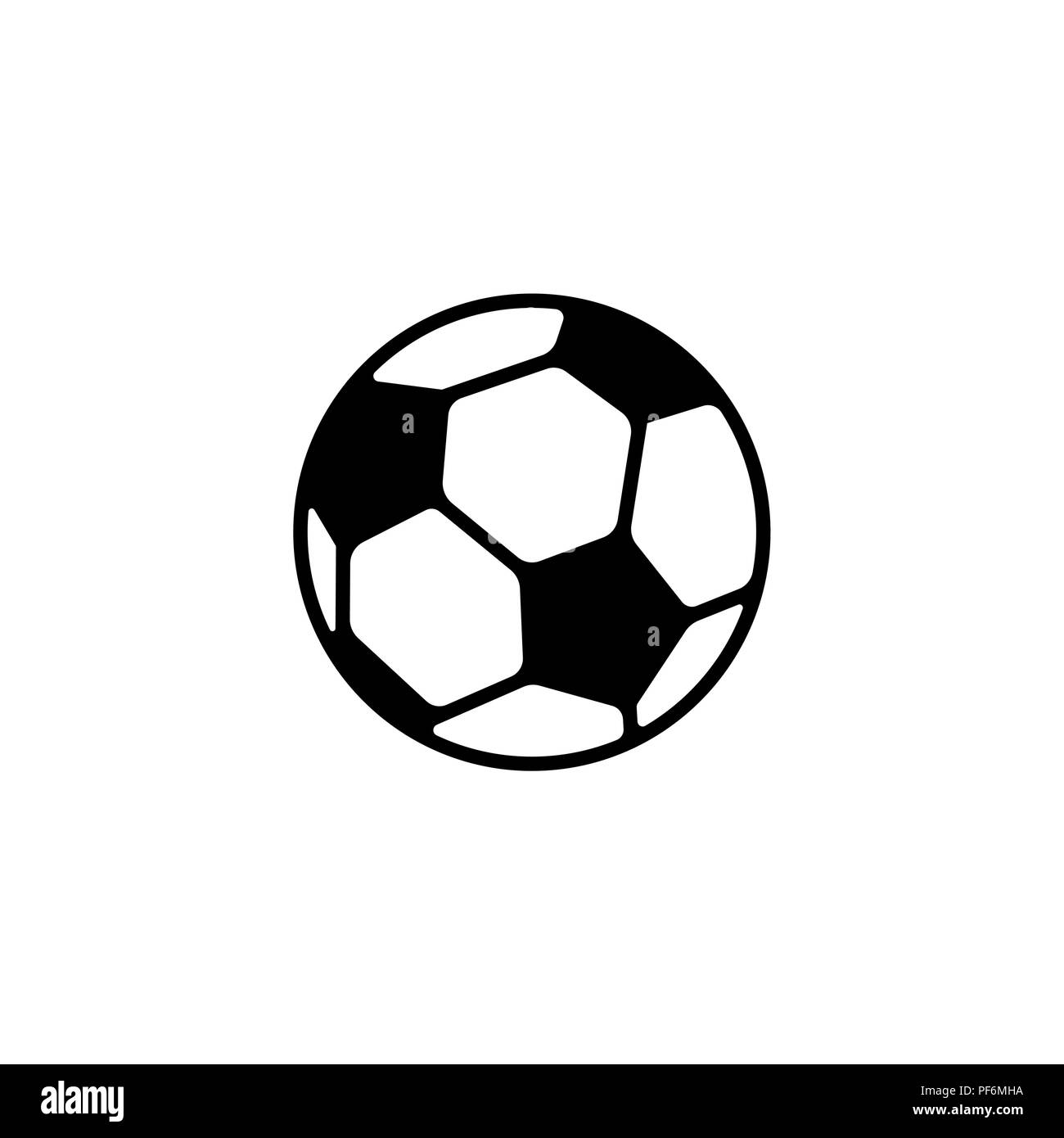 Icona del Web. Il calcio nero su sfondo bianco Illustrazione Vettoriale