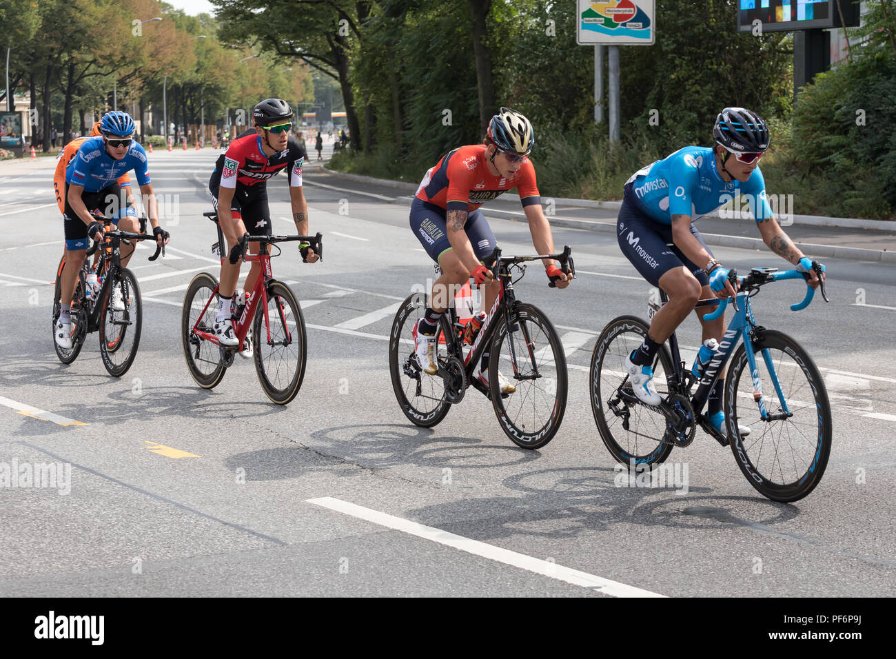 Gruppo di disinnesto a 2018 cyclassics ad Amburgo Foto Stock