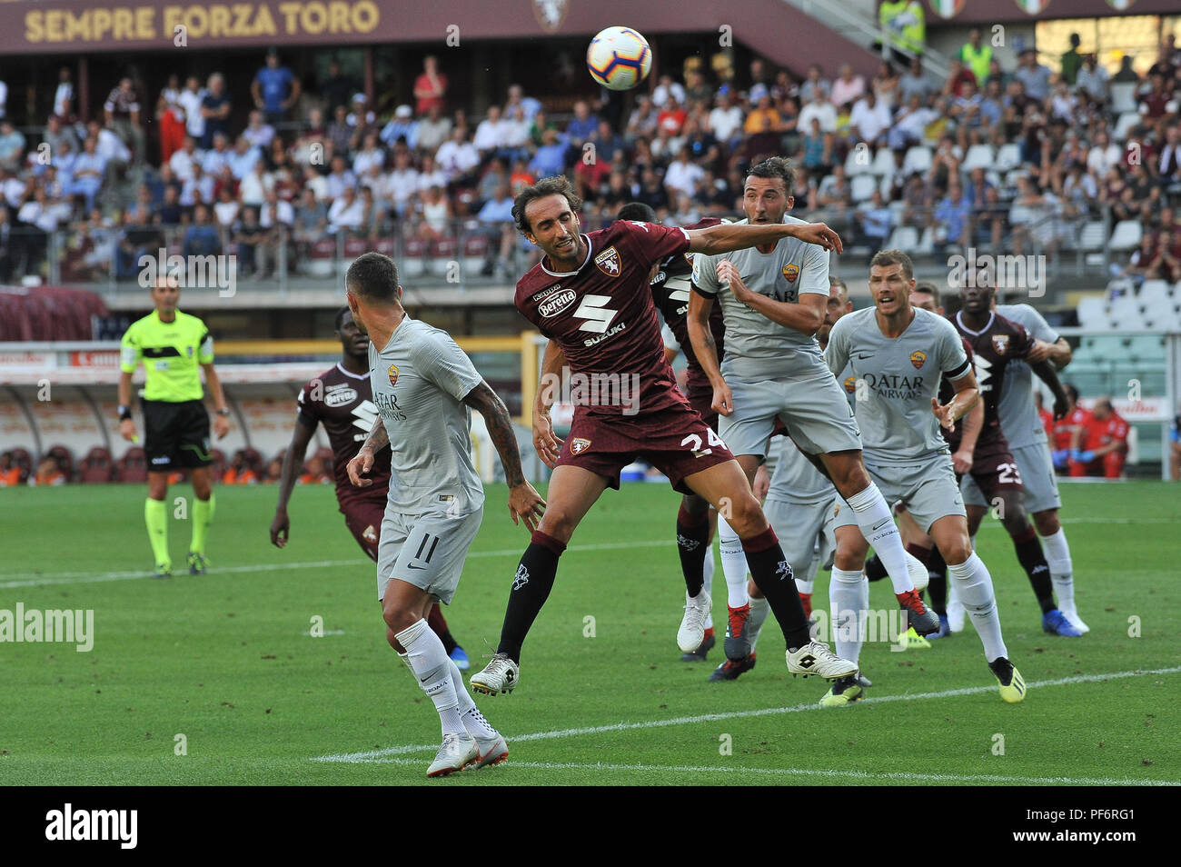 Torino, Italia. 19 Agosto, 2018. Emiliano Moretti (Torino FC) durante la Serie A TIM partita di calcio tra Torino FC e come Roma allo Stadio Grande Torino il 19 agosto, 2018 a Torino, Italia. Credito: FABIO PETROSINO/Alamy Live News Foto Stock