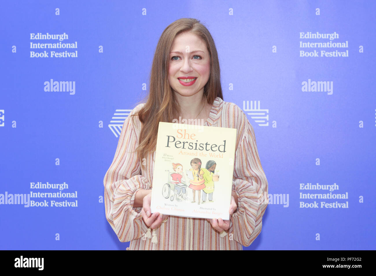 Edimburgo, Scozia. Regno Unito. Il 20 agosto 2018. Edinburgh International Book Festival. Immagine: Chelsea Clinton. Edimburgo. Pak@ Mera/Alamy Live News. Credito: pak@ Mera/Alamy Live News Foto Stock