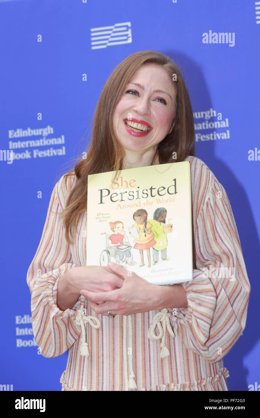 Edimburgo, Scozia. Regno Unito. Il 20 agosto 2018. Edinburgh International Book Festival. Immagine: Chelsea Clinton. Edimburgo. Pak@ Mera/Alamy Live News. Credito: pak@ Mera/Alamy Live News Foto Stock