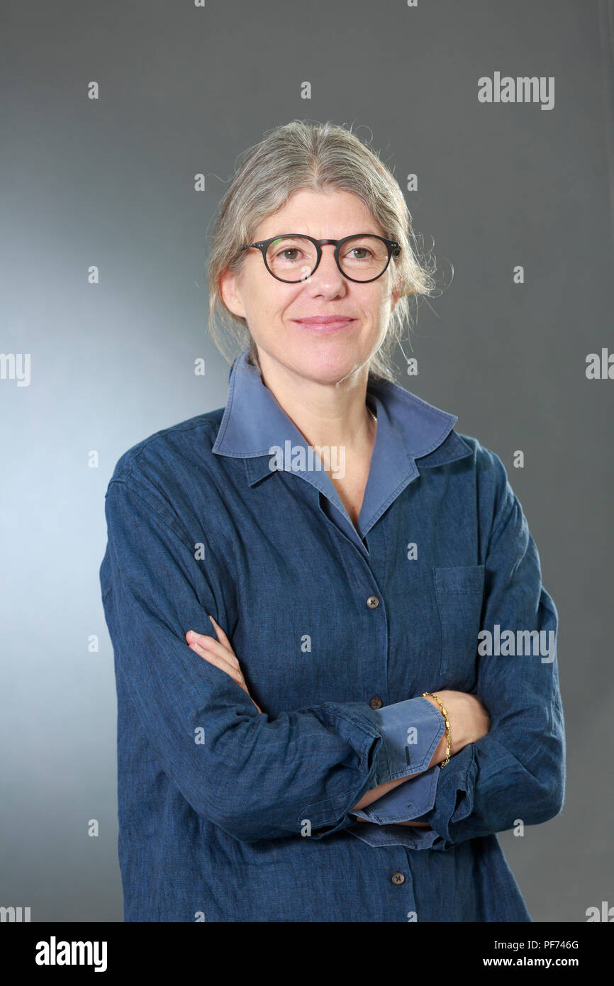 Edimburgo, Scozia, Regno Unito. 20 agosto 2018. Edinburgh International Book Festival. Immagine: Sigrid Rausing scrittore. Edimburgo. Credito: pak@ Mera/Alamy Live News Foto Stock