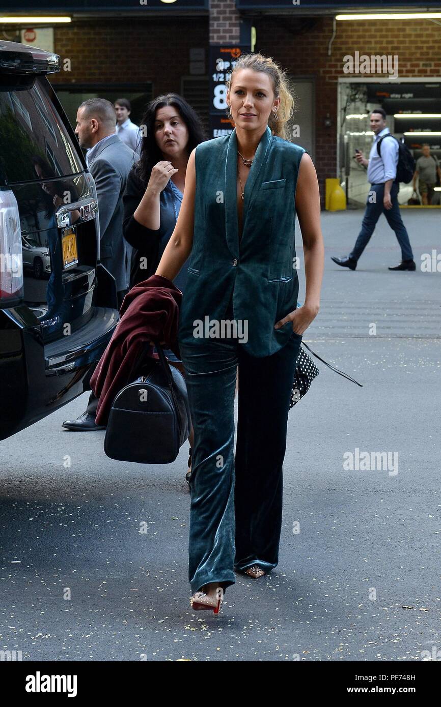 Blake Lively fuori e circa per celebrità Candids - Ven, , New York, NY Agosto 17, 2018. Foto di: Kristin Callahan/Everett Collection Foto Stock