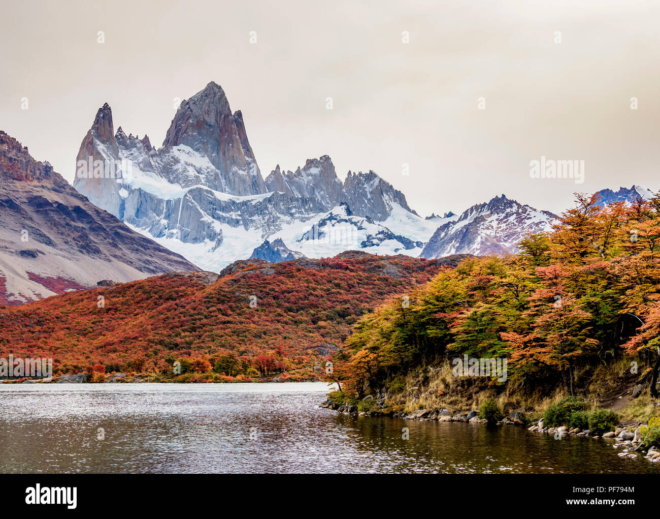 Il monte Fitz Roy, parco nazionale Los Glaciares, Santa Cruz Provincia, Patagonia, Argentina Foto Stock