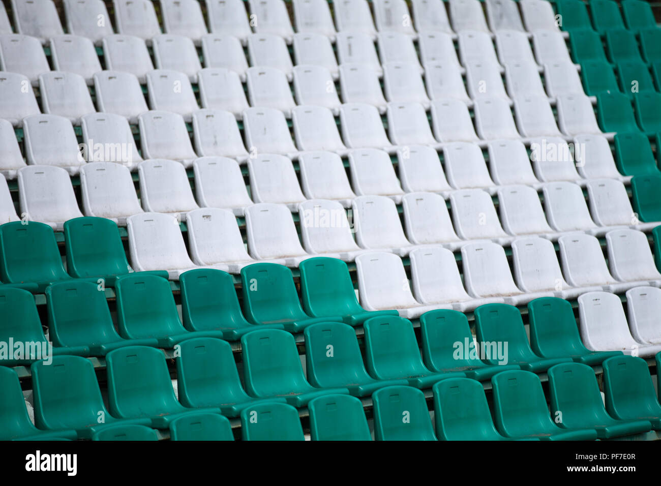 Spotting sedie in stadium.posti per ventole Foto Stock