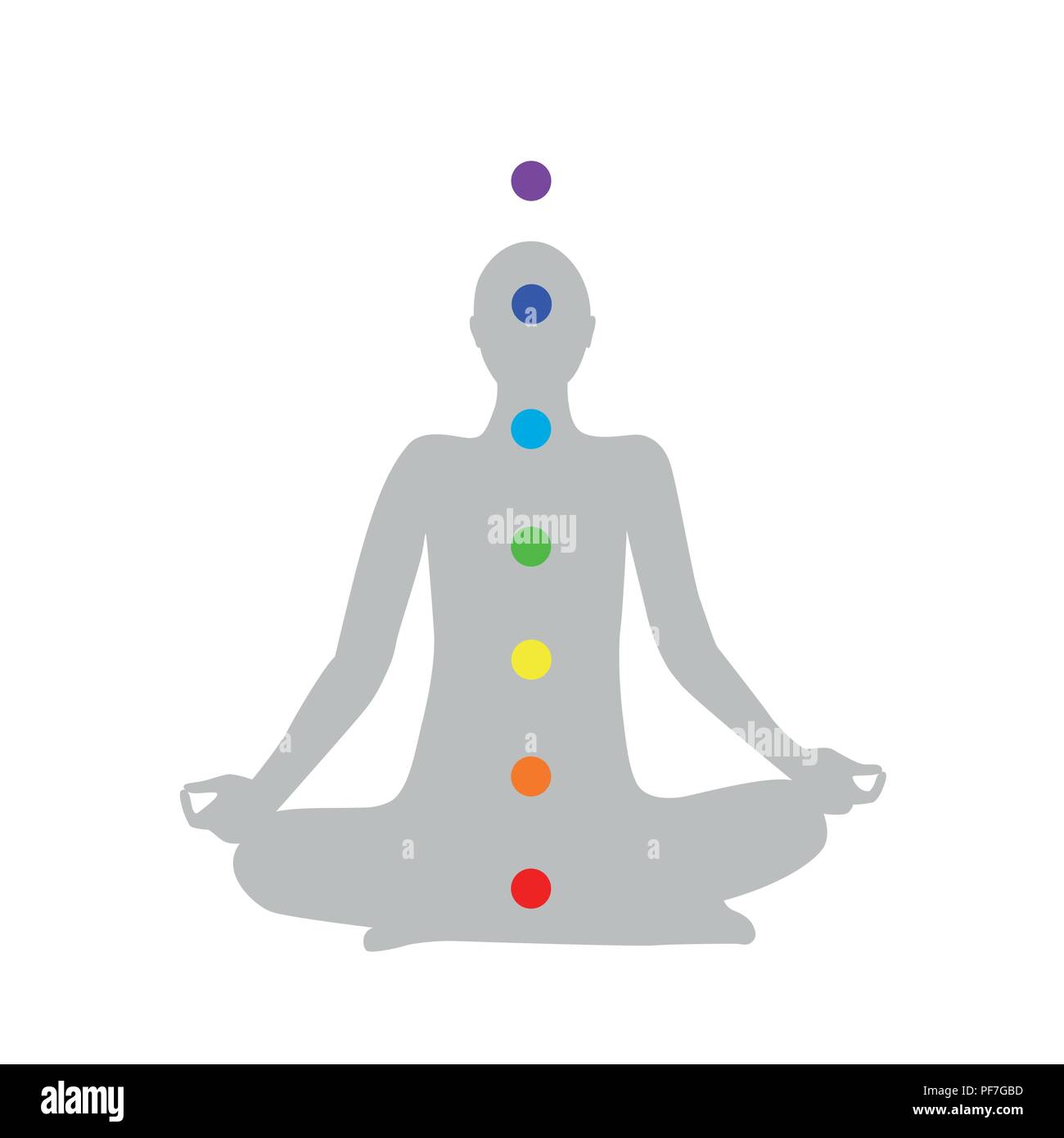 Silhouette yoga persona seduta in una lotus pongono illustrazione vettoriale EPS10 Illustrazione Vettoriale