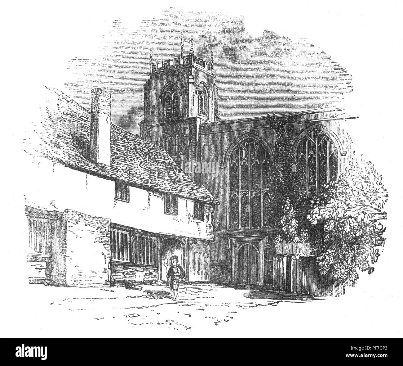 La scuola di grammatica di re Edoardo VI, Stratford-upon-Avon, Warwickshire, Inghilterra possono risalire le sue origini a maggio 1295. È stato istituito per la gilda della Santa Croce. È probabile che il drammaturgo e poeta William Shakespeare ha frequentato la scuola di età compresa tra i sette e i quattordici. Come un bambino, William avrebbe avuto diritto ad un posto gratuito presso la scuola ed era la scuola solo per miglia intorno a. Benché non vi sia alcuna prova inconfutabile che egli era schooled ci ha portato alla scuola che descrive se stessa come "hakespeare scuola dell'. Foto Stock