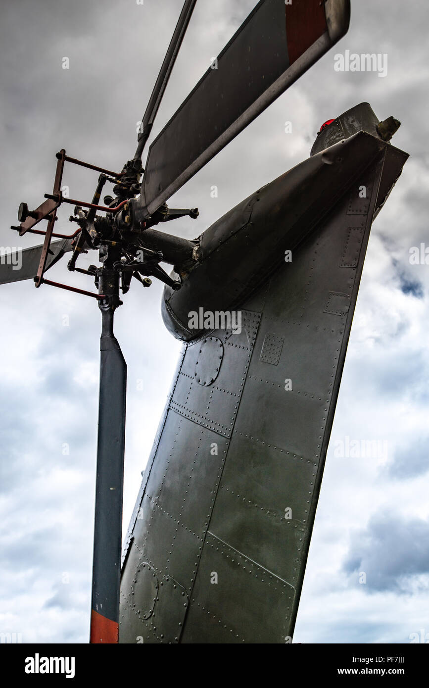 Il rotore di coda di Westland Wessex elicottero Foto Stock