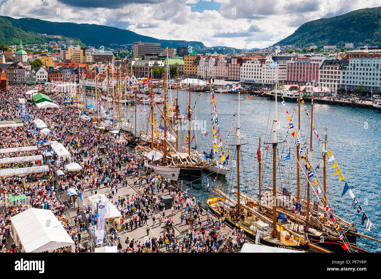 Tall Ships gare di Bergen, Norvegia Foto Stock