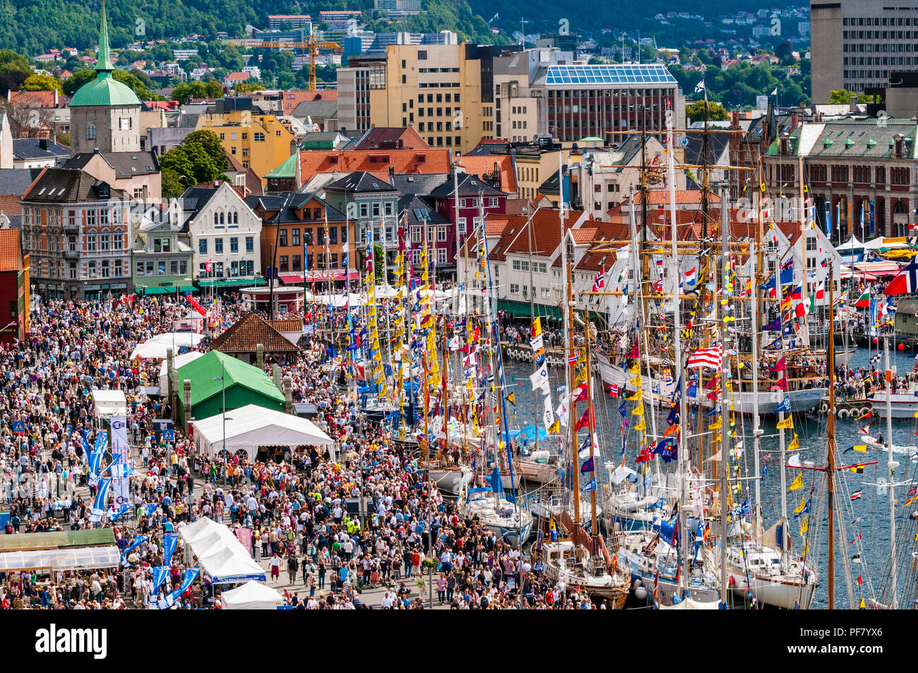 Tall Ships gare di Bergen, Norvegia Foto Stock