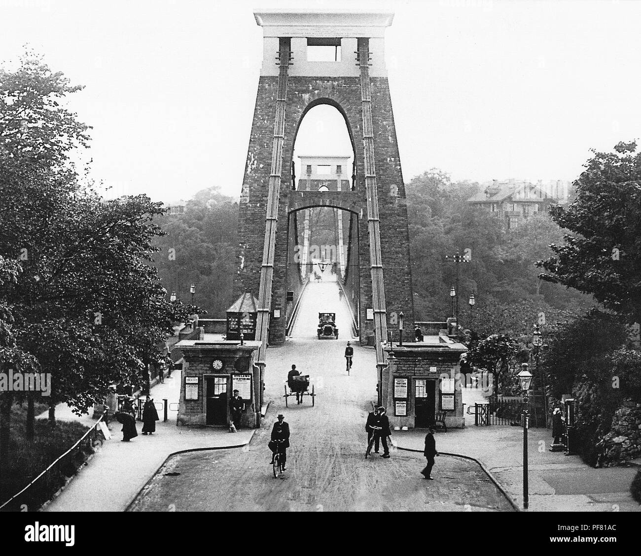 Il ponte sospeso di Clifton, Bristol, agli inizi del novecento Foto Stock