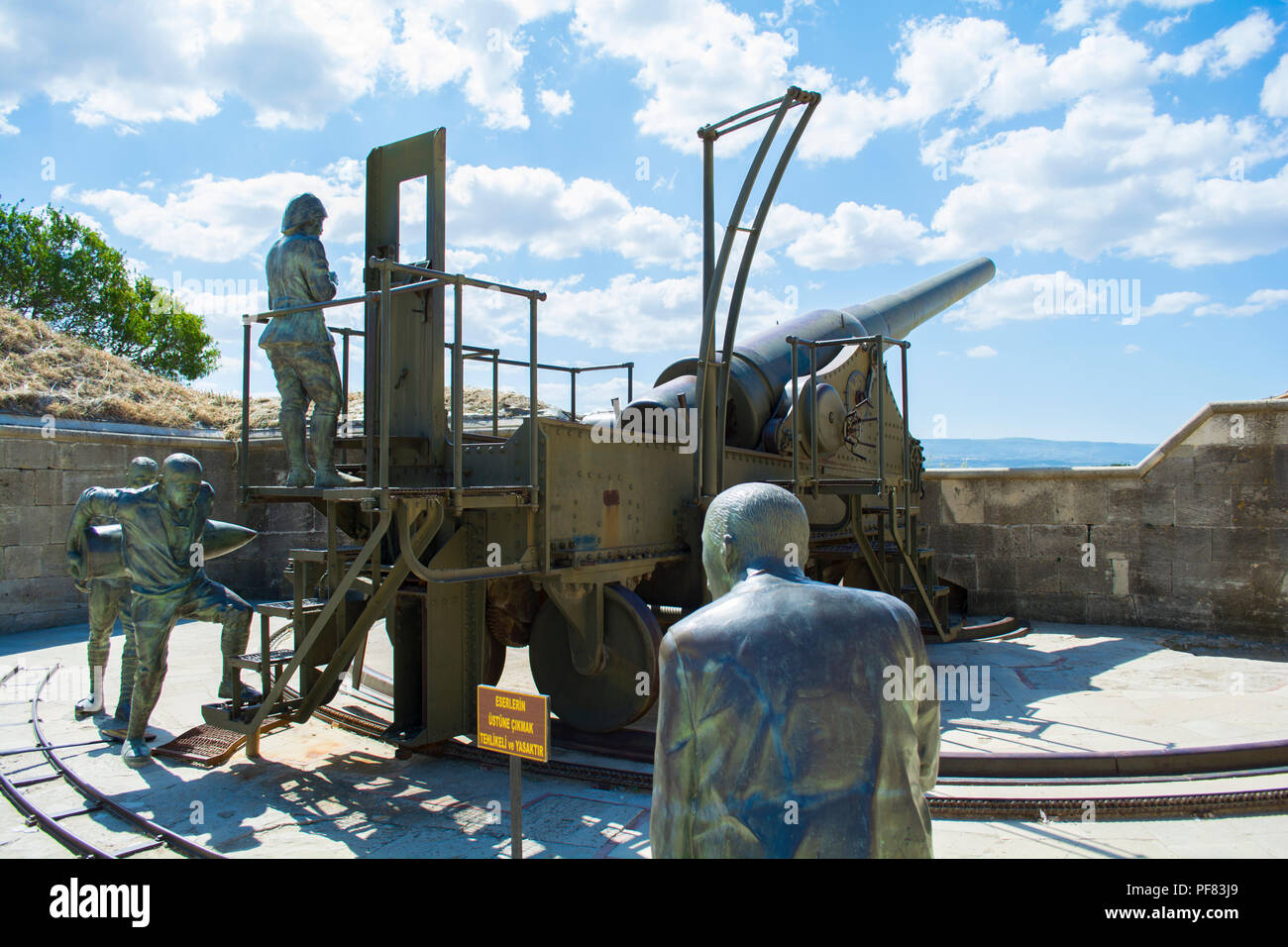 Canakkale, Turchia - Agosto 10, 2018: Caporale Seyit statua è un importante persona militare turca della guerra di indipendenza in Gallipoli, Canakkale, Turchia Foto Stock