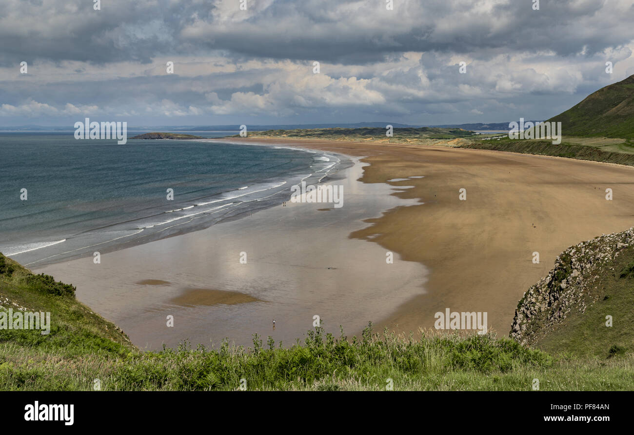 Piscine di fango a Snettisham spiaggia Norfolk Foto Stock