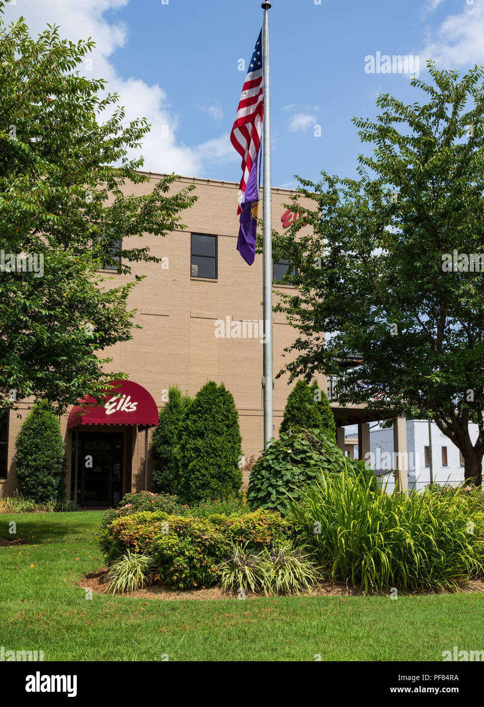 HICKORY, NC, Stati Uniti d'America-19 AUG. 2018: un locale Elks Lodge. Foto Stock