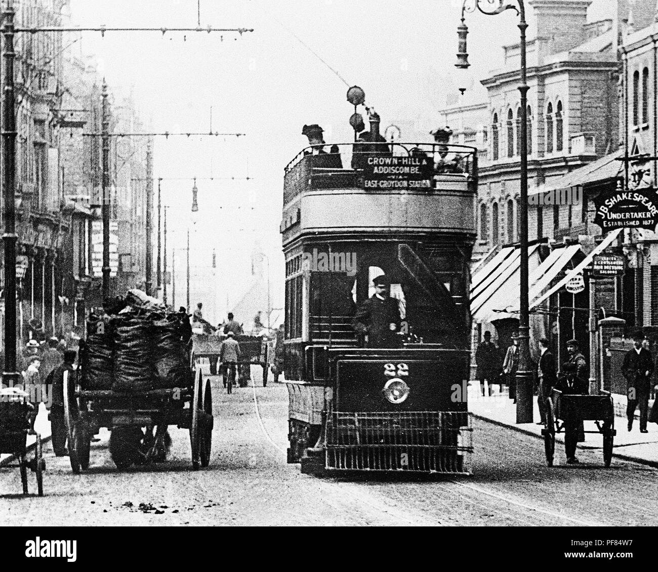 George Street, Croydon, agli inizi del novecento Foto Stock