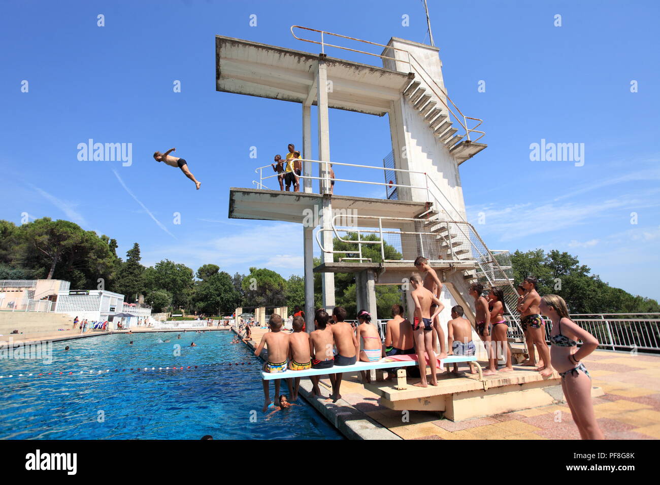 Piscine Altitudine 500, Grasse, Alpes-Maritimes, 06, COTE D'Azur, PACA Foto Stock