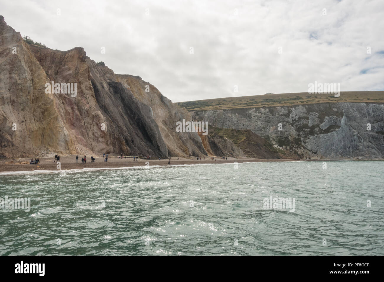 L'Isola di bianco nel sud della Gran Bretagna su una soleggiata giornata d'estate Foto Stock