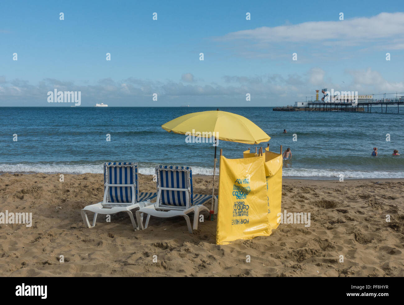 L'Isola di bianco nel sud della Gran Bretagna su una soleggiata giornata d'estate Foto Stock