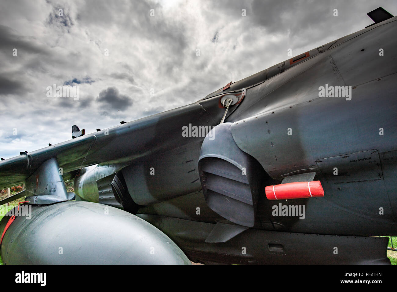 L'Harrier, informalmente definita come l'Harrier Jump Jet, è una famiglia di jet-powered attacco aeromobile in grado di verticale/breve decollo e atterraggio Foto Stock