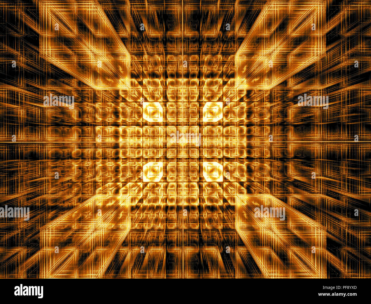 Abstract fractal ben o tunnel - generati digitalmente immagine Foto Stock
