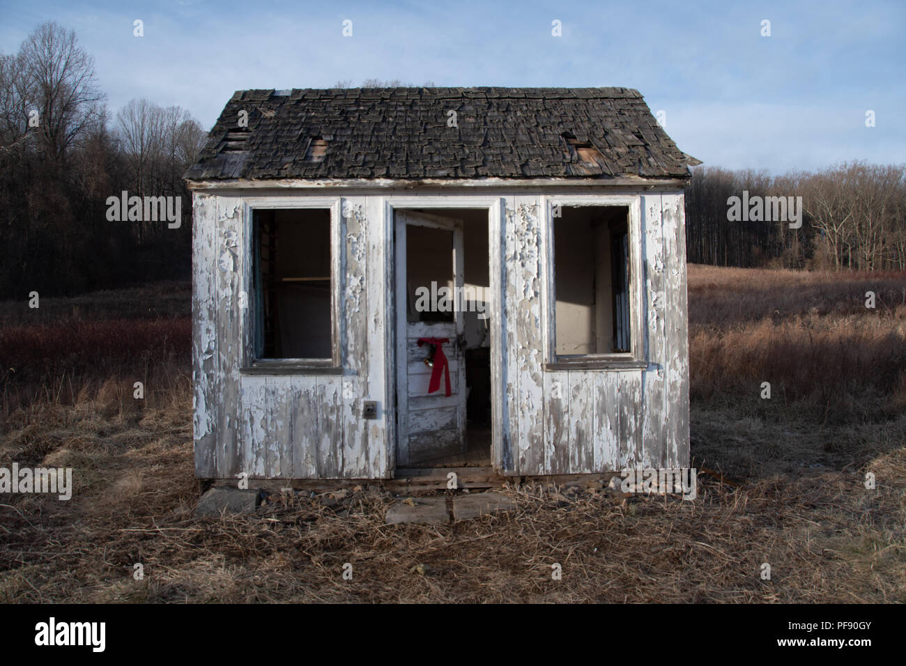 Edificio abbandonato, Cromwell Valley Park, Maryland Foto Stock