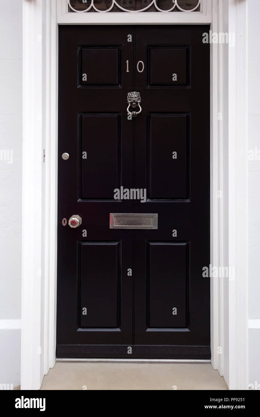 Numero 10 porta anteriore Foto Stock