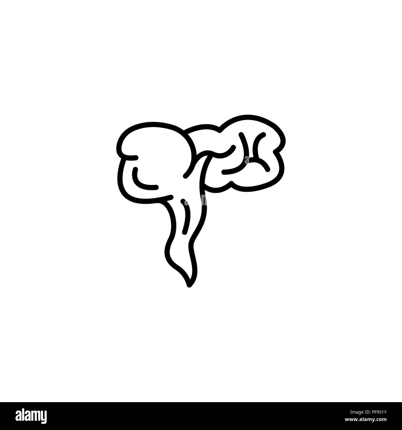 Linea Web icona. Appendice nero su sfondo bianco Illustrazione Vettoriale