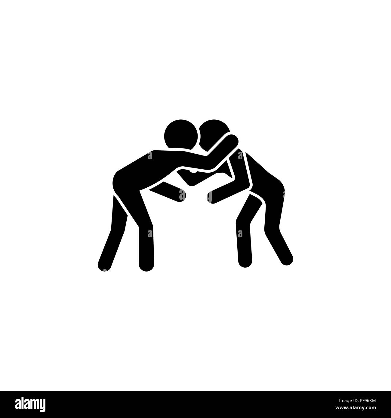 Illustrazione Vettoriale. Icona del boxer bianco su uno sfondo nero Illustrazione Vettoriale