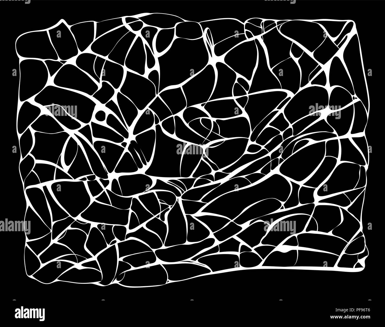 Incrinature della finestra di progettazione del vettore isolato su sfondo nero Illustrazione Vettoriale