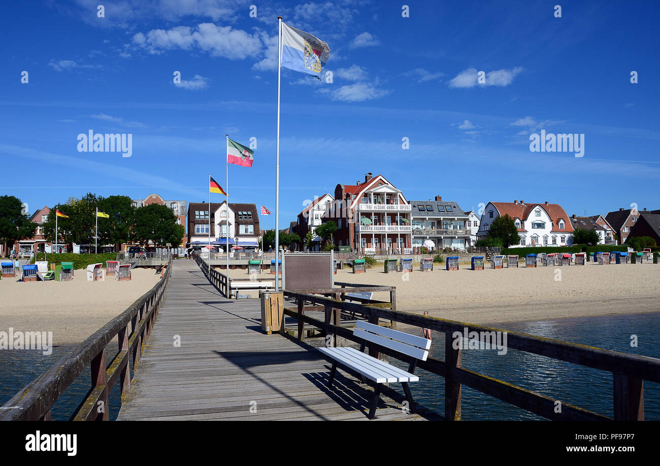 Wyk, isola del Mare del Nord Föhr, Schleswig-Holstein, Germania Foto Stock