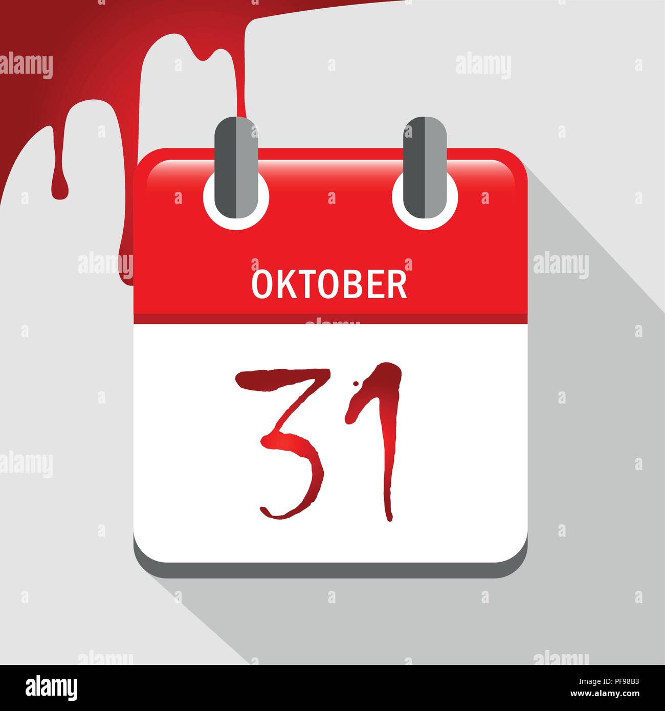 Calandra di halloween con sangue illustrazione vettoriale EPS10 Illustrazione Vettoriale
