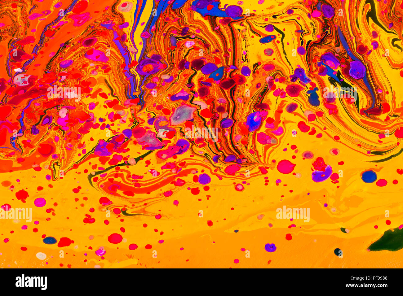 Marmorizzazione tradizionale artwork pattern come colorato sfondo astratto Foto Stock
