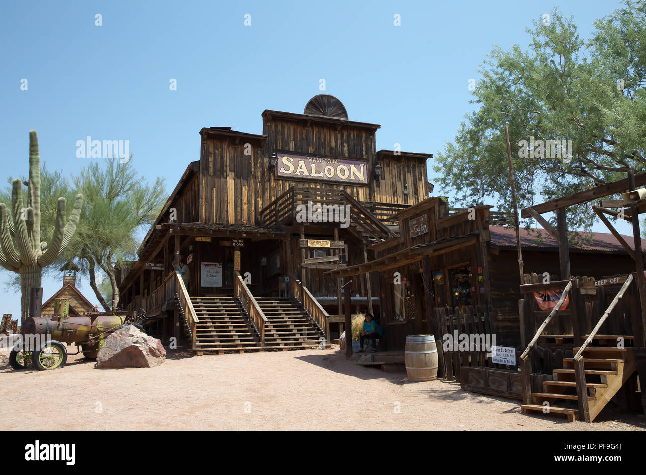 3 volumi in Goldfield Ghost Town, Apache Junction, Arizona, Stati Uniti d'America Foto Stock