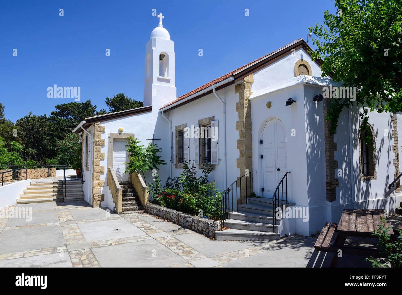 Sant'Andrea Chiesa Anglicana in Kyrenia (Girne), Repubblica Turca di Cipro del Nord Foto Stock