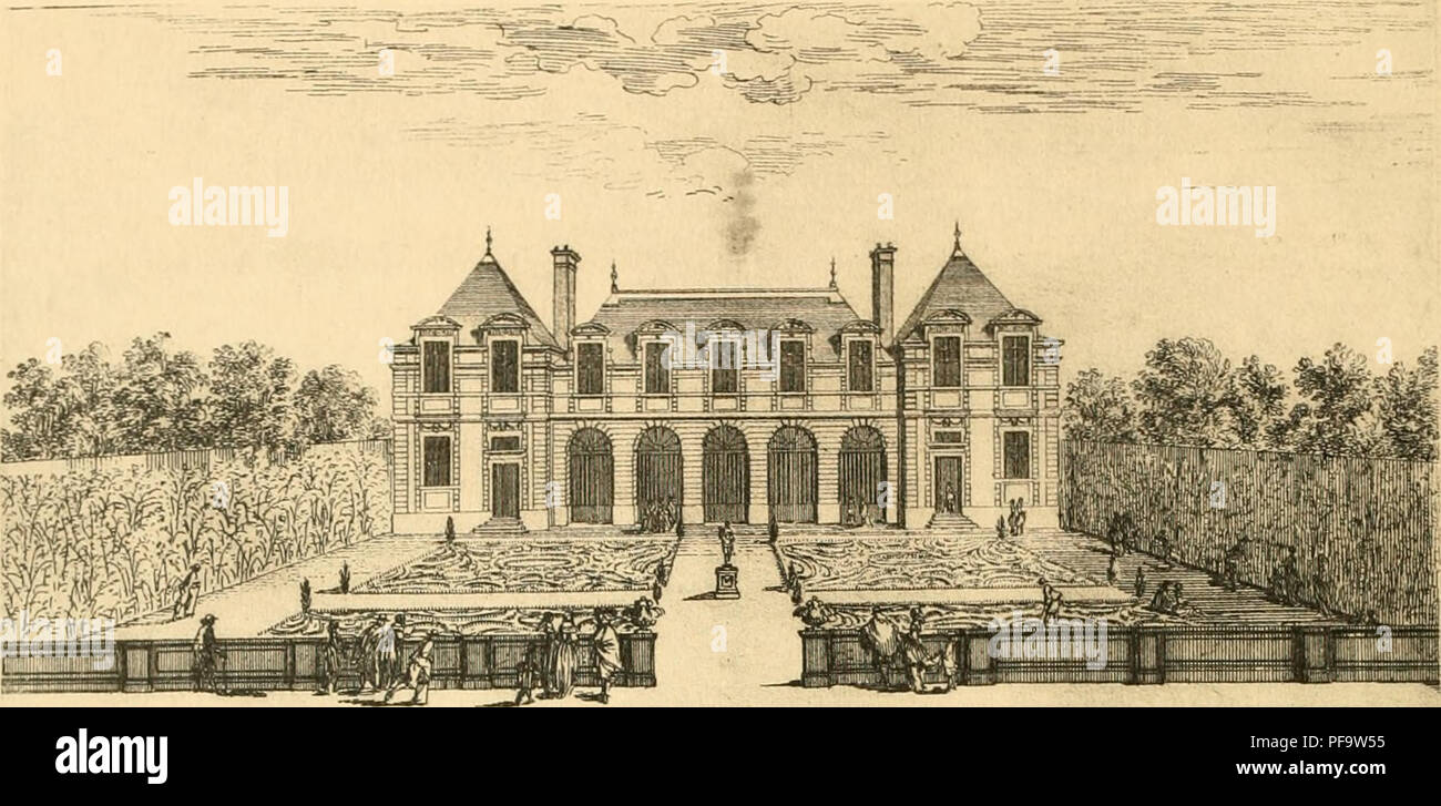 . Des divers stili de jardins, modÃ¨de Les grandes et petites rÃ©sidences, sur l'arte dÃ©coratif des jardins; jardins europÃ©ens et jardins orientaux. Giardini; giardini. Sf^ra^rfiTua QXwi^c f'Orrn^cru, giacciono â€ÃfaÃ®Uf^cSuJPy,,'U^ Un Sf4,nnc un Pa, Jardin de l'hÃ'tel Sully, rue Saint-Antoine L'hÃ'tel Sully, l'ONU des plus remarquables spÃ©cimens de l'architettura de la premiÃ¨re moitiÃ© du xvii' siÃ¨cle, Ã©tait situÃ© rue Saint-Antoine et place des Vosges sur l'une des extrÃ©mitÃ©s du terrain anciennement occupÃ© par les Tournelles. C'est en 1624, qu'onu sieur Mesme Gallet fÃ®t construire sur cet emp Foto Stock
