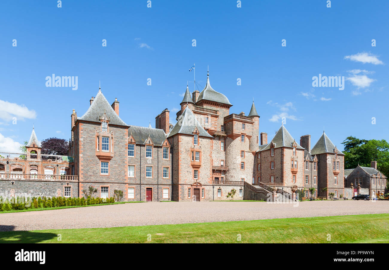 Il castello di Thirlestane in Lauder, Scozia. Il castello del XVI secolo, restaurato di casa di campagna, è impostato in Scottish Borders. Foto Stock