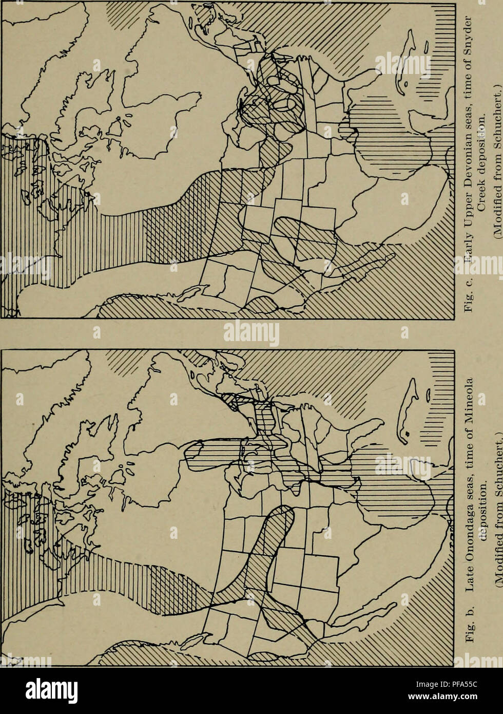 Questo lavoro di Edwin B. Branson, Vivian Tansey e Grace Anne Stewart esplora il periodo Devoniano nel Missouri, concentrandosi sulla stratigrafia, la geologia e i reperti paleontologici. Fornisce informazioni chiave sugli antichi ambienti della regione e sui reperti fossili. Foto Stock