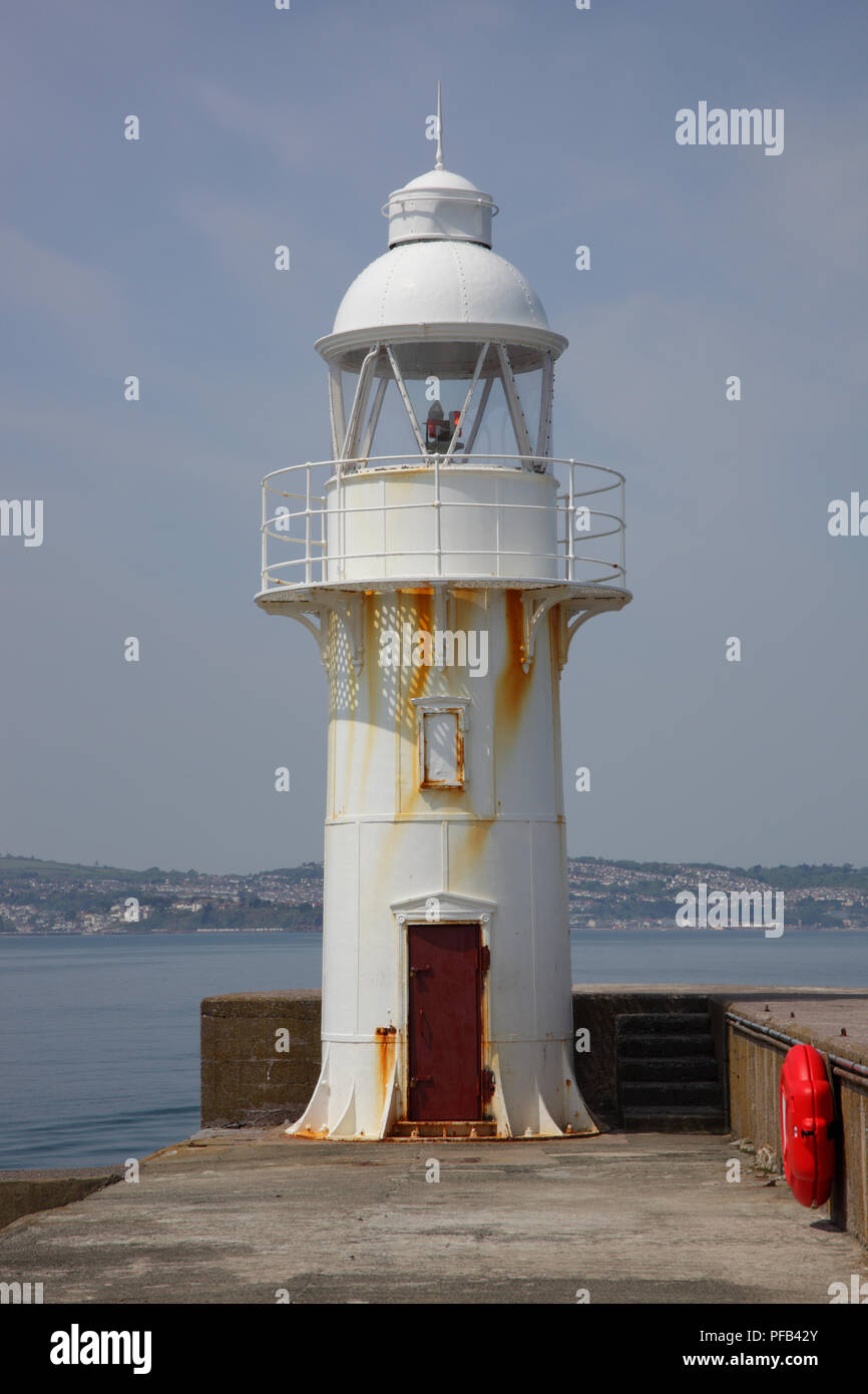 Brixham faro del porto Foto Stock