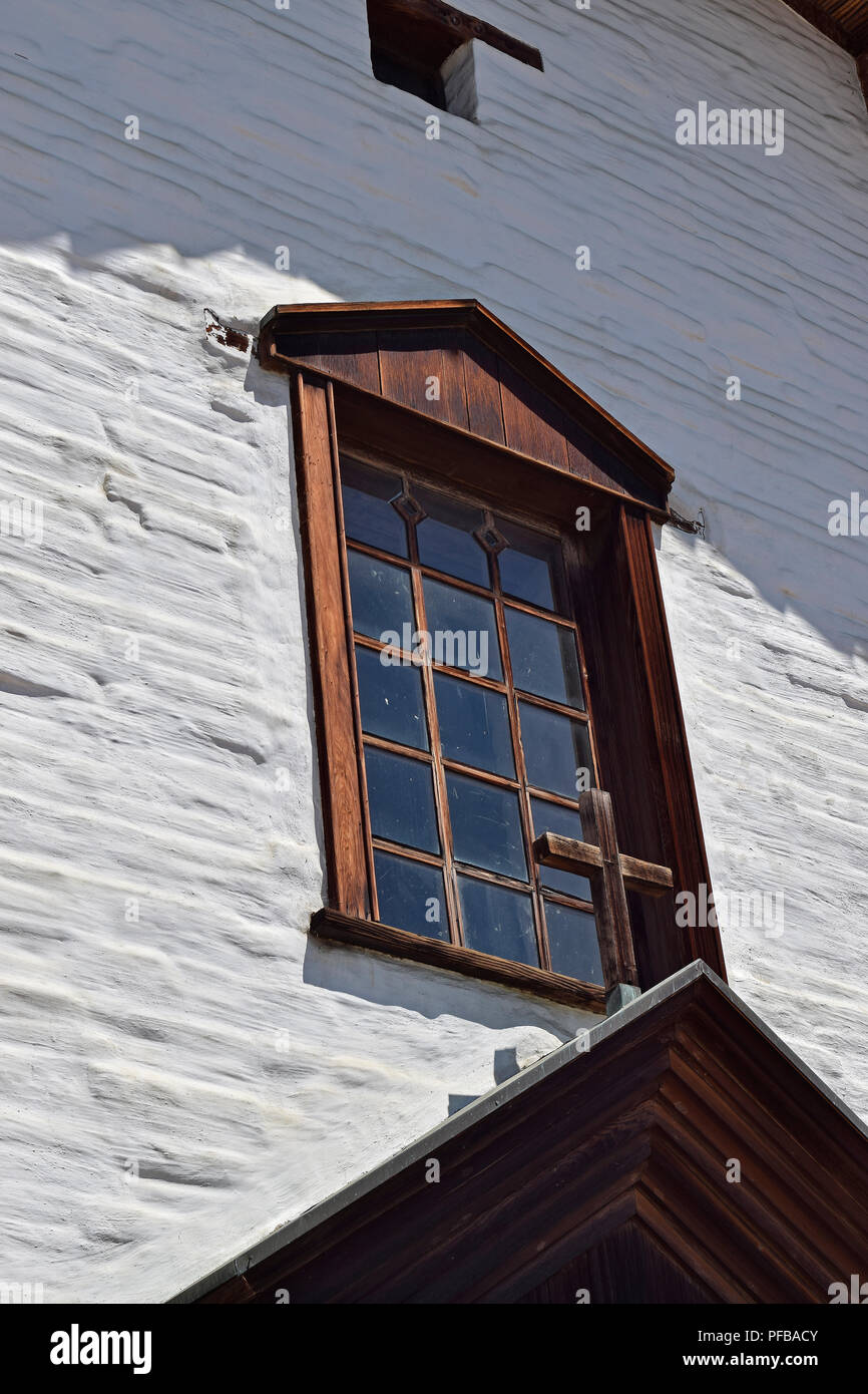 La missione di San Jose finestra, Fremont, California Foto Stock