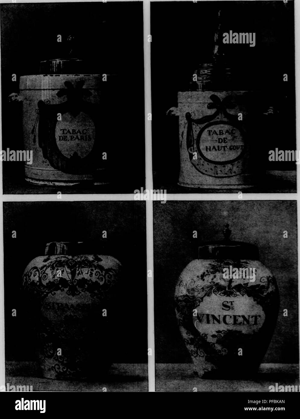 Questo lavoro storico sul tabacco esplora il suo ruolo nell'arte, nella cultura e nell'industria, esaminandone il significato dagli imballaggi decorativi all'uso delle pipe di tabacco e l'evoluzione del suo simbolismo culturale nella società. Foto Stock