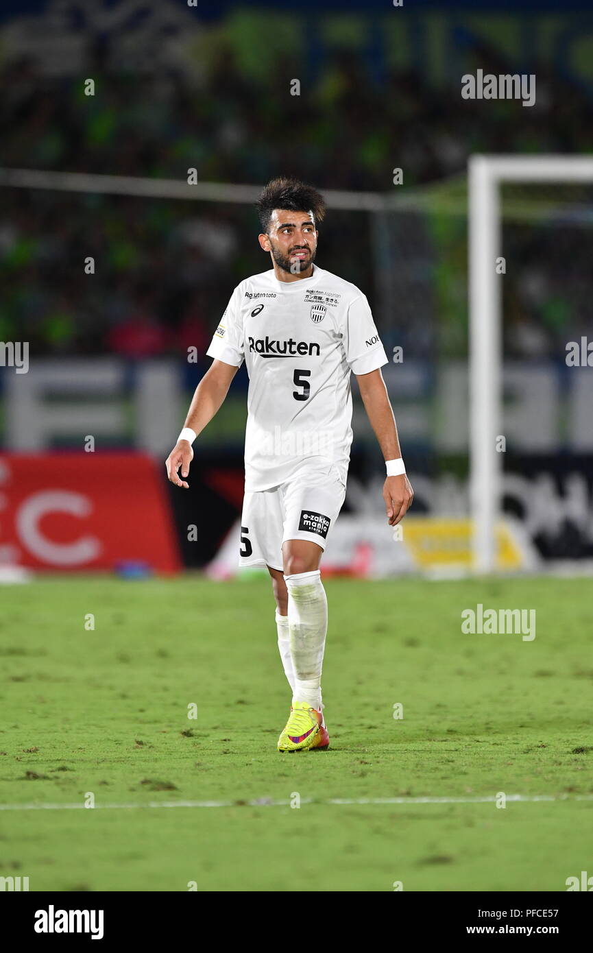Kanagawa, Giappone. 19 Ago, 2018. Ahmed Yasser (Vissel) Calcio/Calcetto : 2018 J1 League match tra Shonan Bellmare 0-2 Vissel Kobe a Shonan BMW Hiratsuka Stadium di Kanagawa, Giappone . Credito: AFLO/Alamy Live News Foto Stock