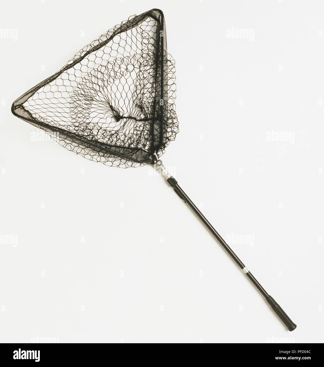 Piccola rete da pesca con maniglia, vista frontale Foto Stock