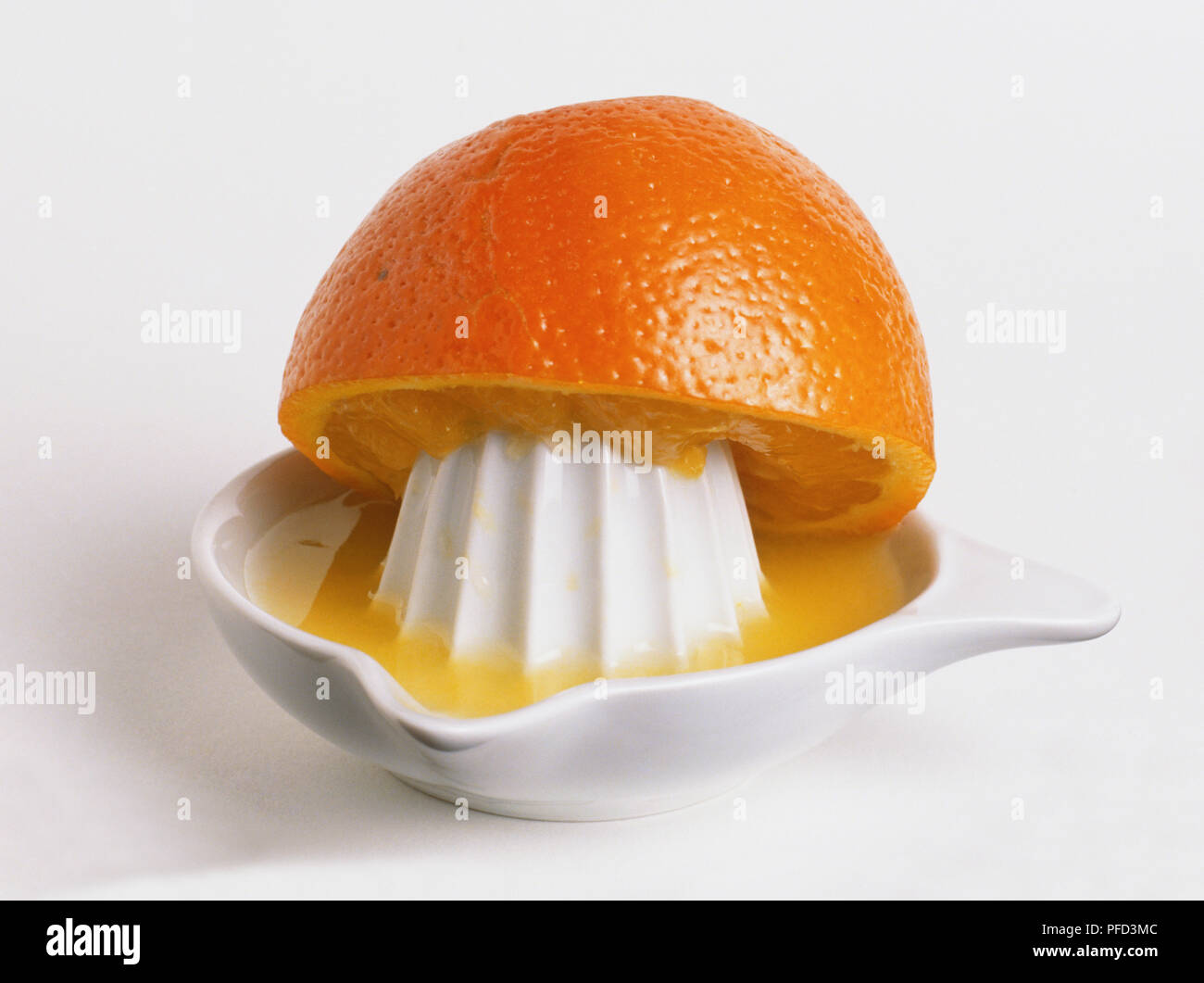 Schiacciamento arancione Foto Stock