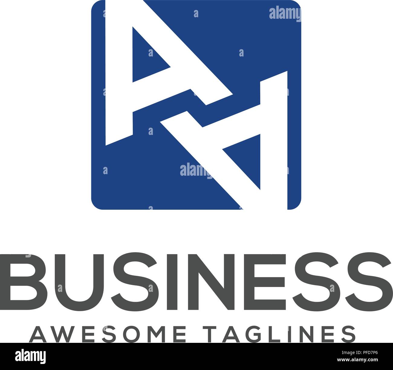 Lettera AA con sfondo quadrato logo design illustrazione vettoriale, modello di lettera di un vettore di logo, lettera A e un vettore di logo, creative lettera AA Illustrazione Vettoriale