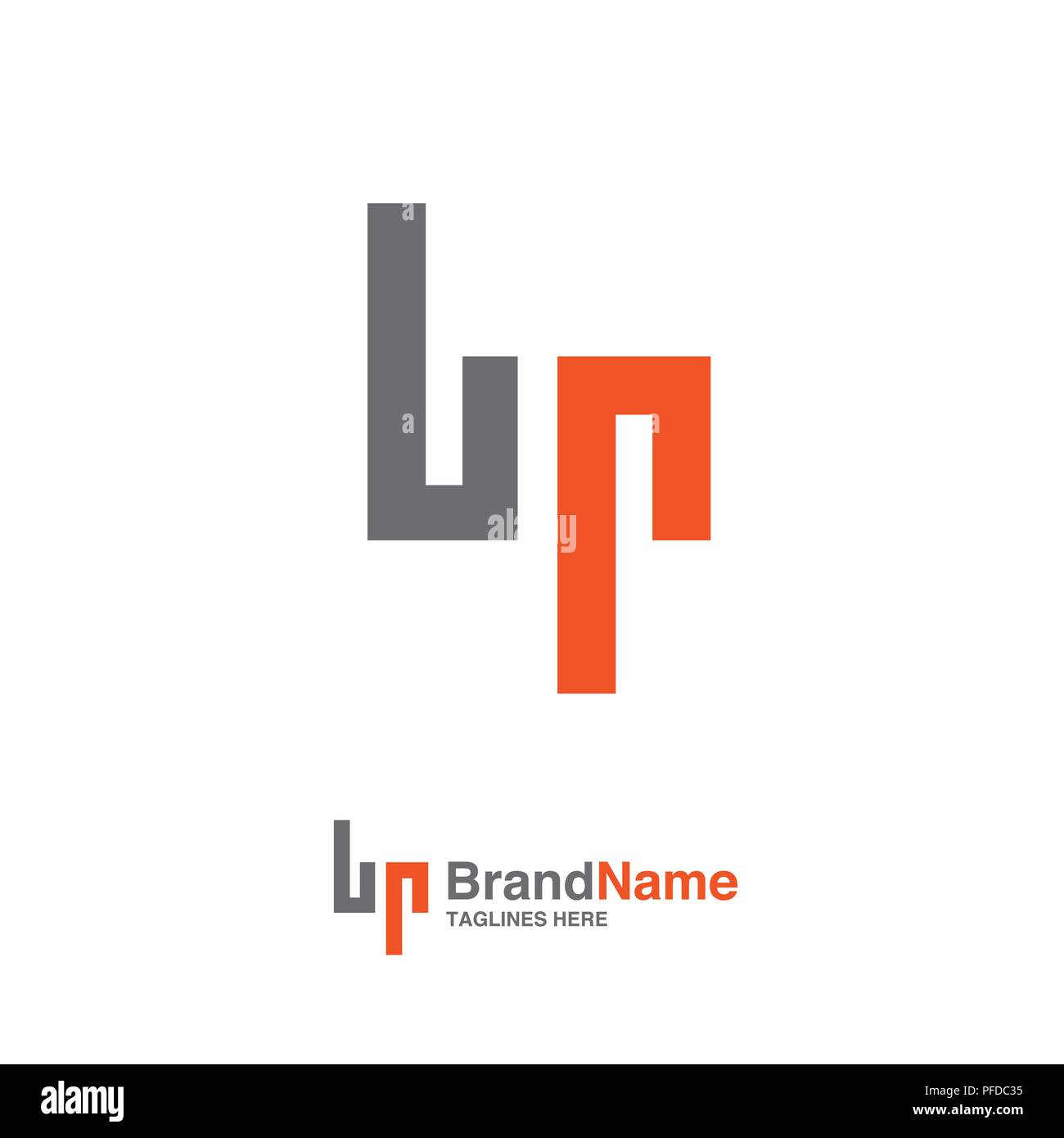 BP lettera logo design illustrazione vettoriale, modello B la lettera vettore logo, lettera B e P vettore logo, creative lettera BP logo lettera Illustrazione Vettoriale