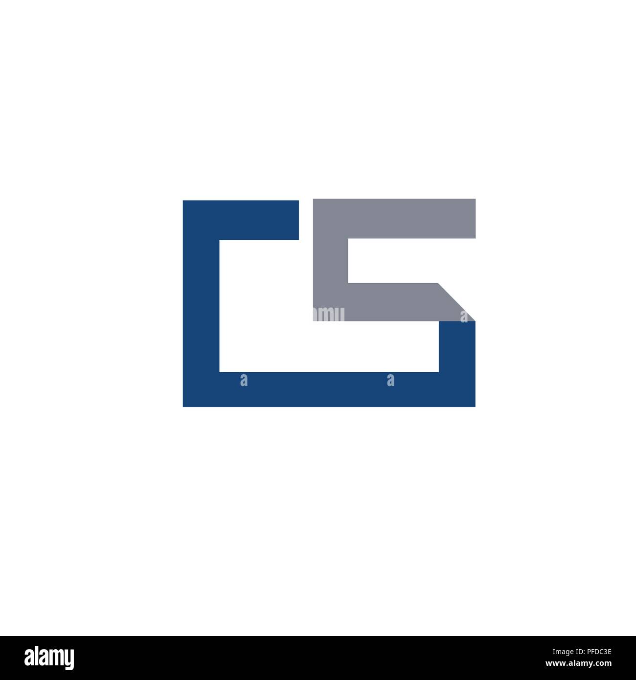 CS lettera logo design illustrazione vettoriale modello, LETTERA C vettore logo, LETTERA C E S vettore logo, creative lettera CS logo lettera Illustrazione Vettoriale
