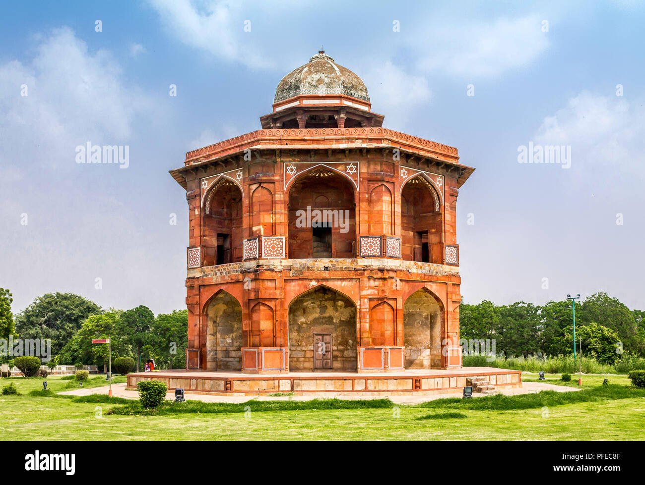 New Delhi, India - 22 Agosto 2014 Una vista di Sher Mandal. Foto Stock