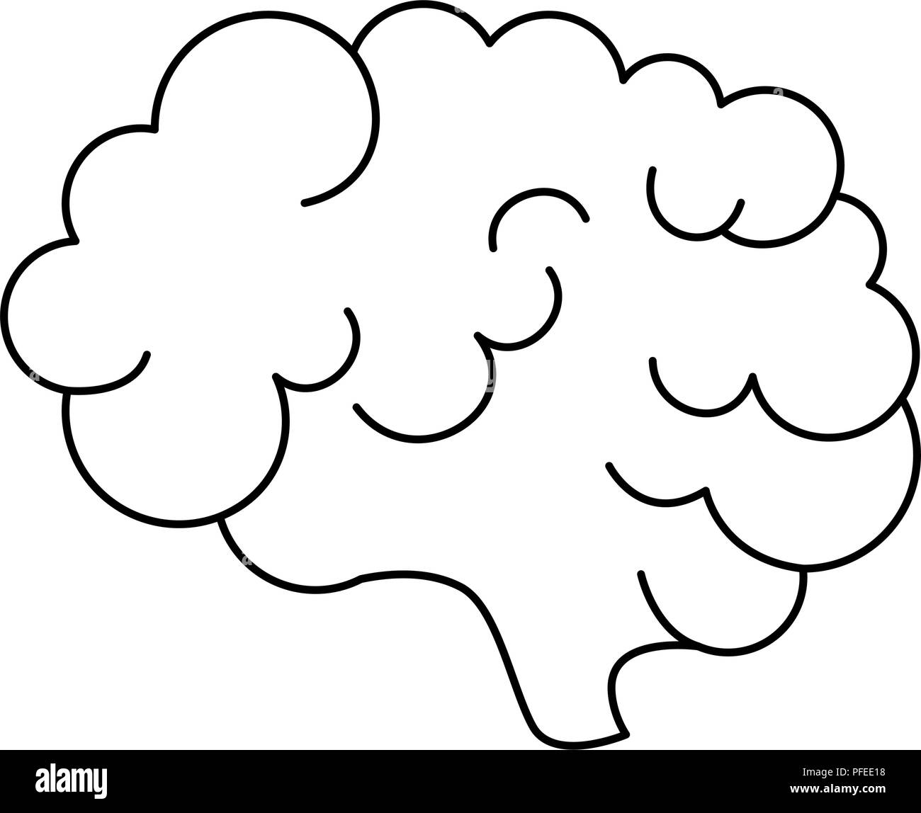 Brain storm icona isolato illustrazione vettoriale design Illustrazione Vettoriale