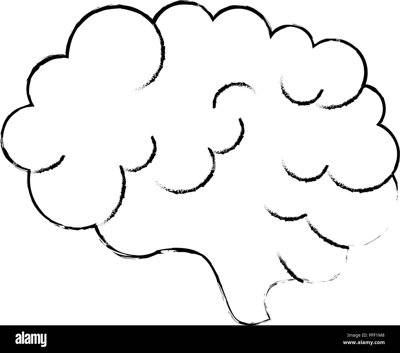 Brain storm icona isolato Illustrazione Vettoriale